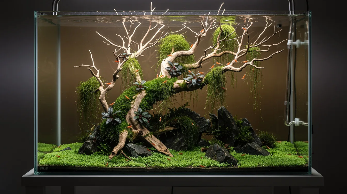 Holz und Wurzeln im Aquascaping: Arten, Vorbereitung und Garnelensicherheit