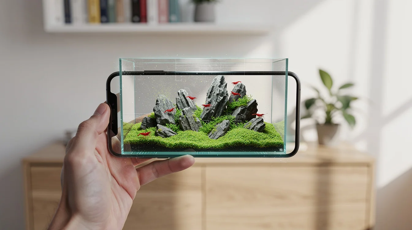 Augmented Reality im Aquarium — Dein Aquascape vorab im Wohnzimmer sehen