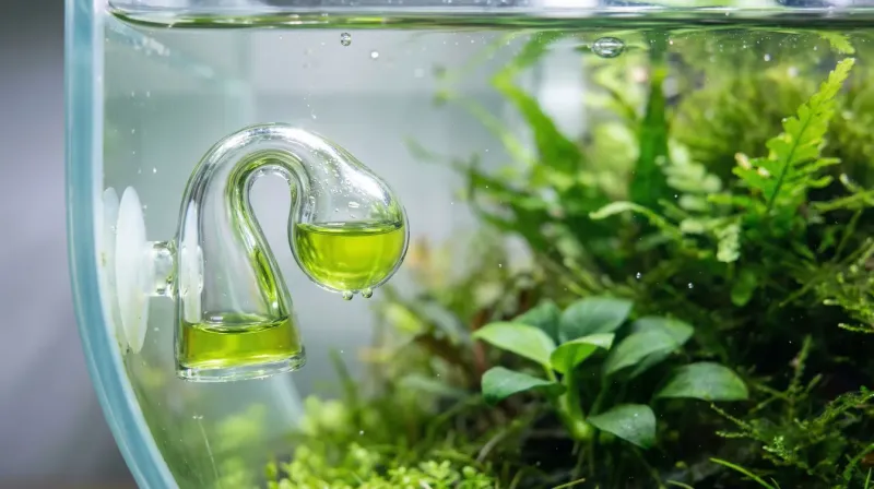 CO2-Dauertest mit grüner Anzeige für optimale CO2-Versorgung im Aquarium