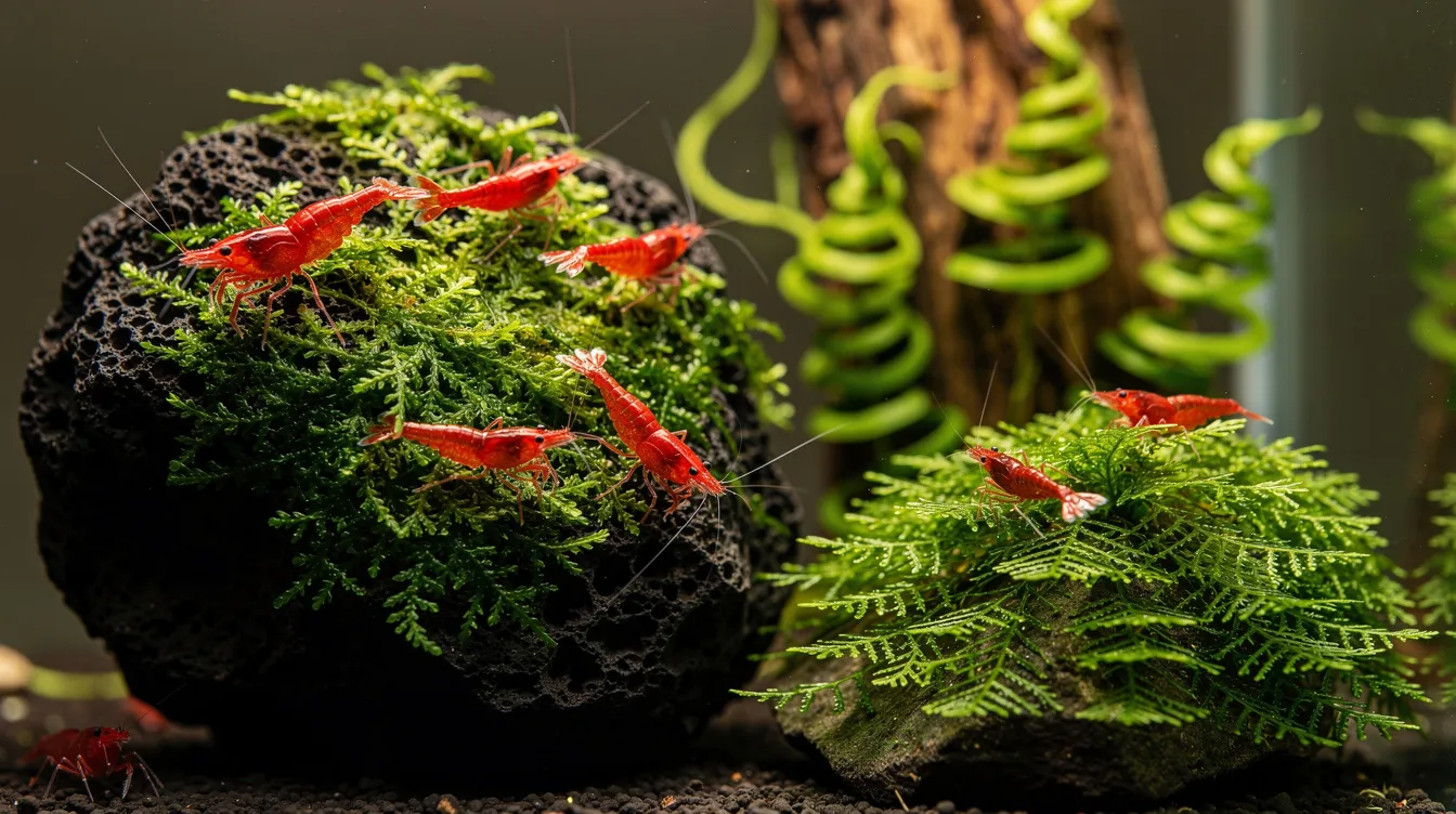Moos im Garnelenaquarium — Arten, Pflege & Aufbinden