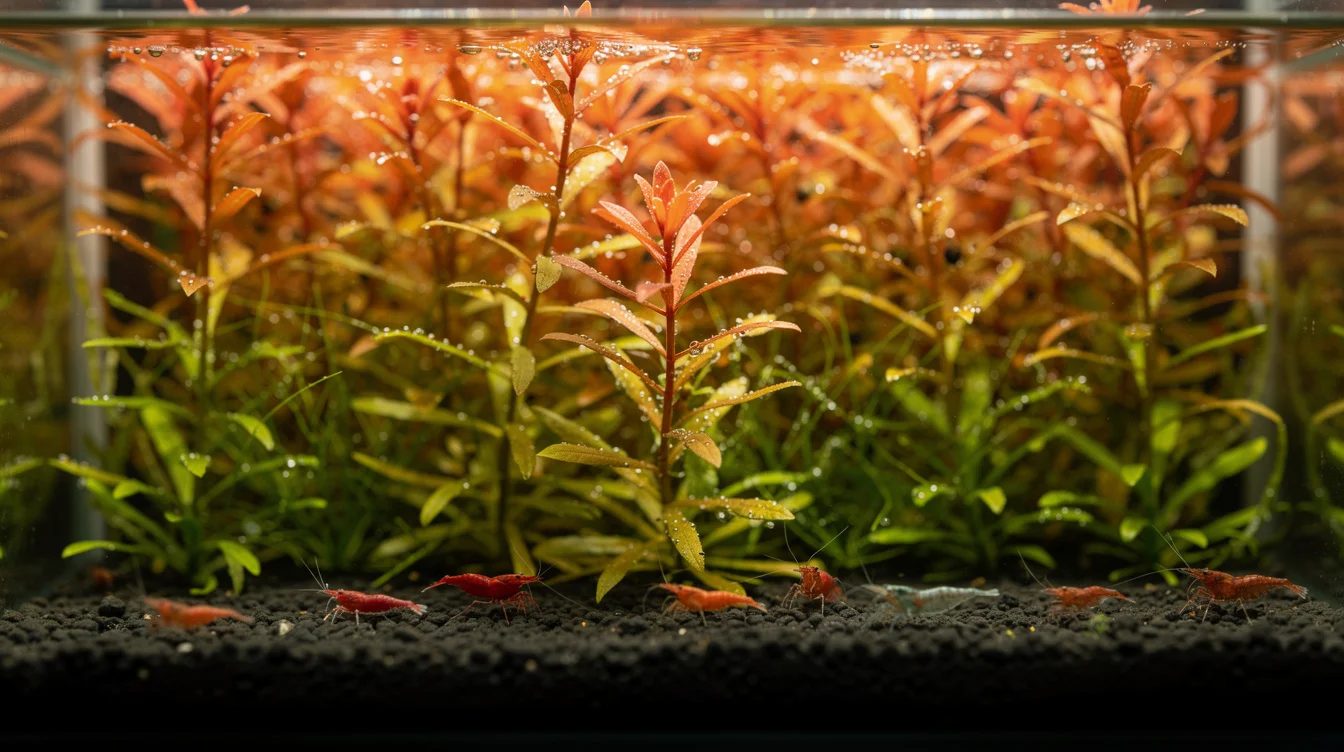 Rotala im Aquarium — Arten, Pflege und Rotfärbung für Garnelenbecken