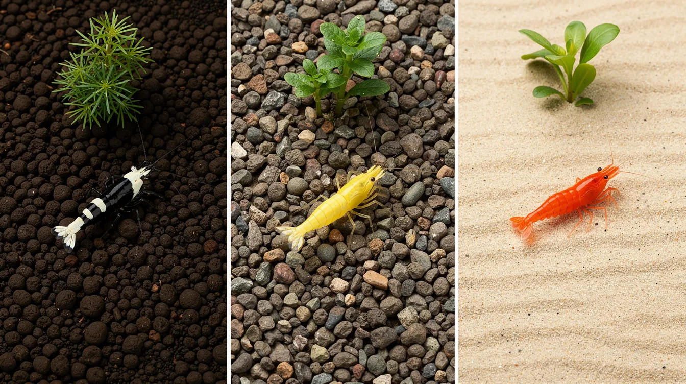 Soil vs. Kies vs. Sand: Welcher Bodengrund für Garnelen?